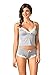 Leg Avenue Women's Seraphina By Jersey Cami and Short Set, Heather Grey/White, Small