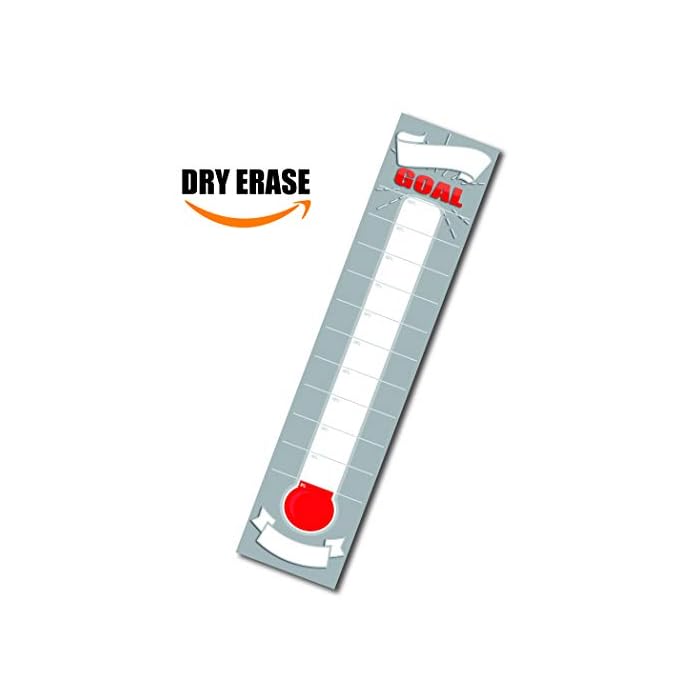 Buy Dry Erase Goal Setting Fundraising Thermometer Grey Goal Chart