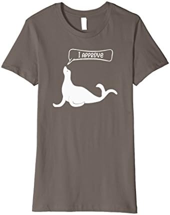 Womens Premium Seal of Approval Funny Seal T-Shirt XL Asphalt