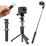 Humixx 2-in-1 Selfie Stick Wireless Remote Controlled Tripod Widely Compatible with IOS/Android Smartphones, Go Pro and More Action Cameras, Best Partner for Podcast/Selfie Live and Facetime