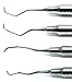 4 Pcs Dental Periodontal Professional Gracey Curettes 3/4, 5/6, 11/12, 13/14 Instruments