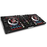 Numark Mixtrack Platinum | DJ Controller With LCD Displays, 4 Decks, Metal Touch-Capacitive 5" Jog Wheels, Multifunction Touch Strip & 24-bit Audio I/O + Serato DJ Intro Included