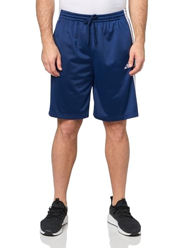adidas Men’s 3-Stripes Tricot Shorts, Dark Blue