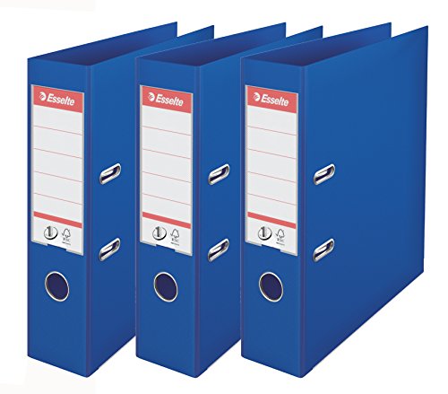 Esselte N°1 Set of 3 Power Lever Arch Files Back 75 mm Bright Blue
