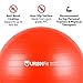 URBNFit Exercise Ball - Yoga Ball in Multiple Sizes for Yoga, Pilates, Pregnancy, Stability - Anti-Burst Swiss Balance Ball w/Quick Pump – Office Ball Chair for Home and Gym – 26 Inch - Red