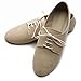 Ollio Women's Ballet Flat Shoe Faux Suede Lace up Oxford