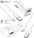 Samsung Galaxy S9 / Galaxy S8 / Note 8 / Fast Charger Type-C 2.0 Cable Kit by Ixir - ( Car Charger + Wall Charger + 2 Type-C Cable ) Fast Charging uses dual voltages for up to 50% faster charging!