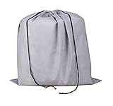 Santwo 2 Piece Non-woven Breathable Dust-proof Drawstring Handbags Storage Pouch (gray)