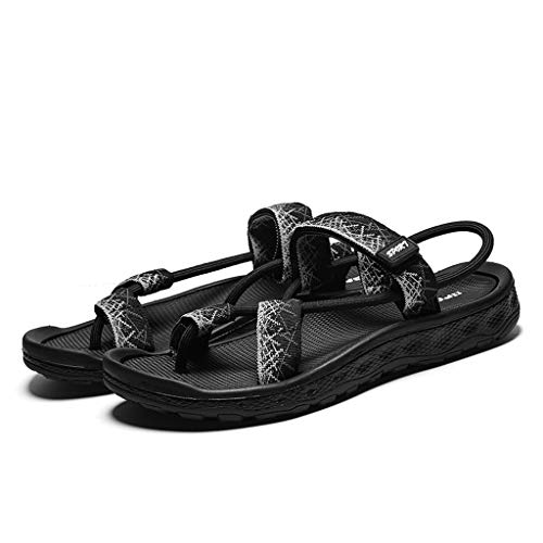 Forthery Men Sports Sandals Athletic Outdoor Summer Fisherman Breathable Hiking Walking Beach Shoes(Grey,US 9.5 / CN 44) - Thumbnail 3