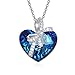 Ocean Heart Necklace for Women Pendant - Crystal from Swarovski Fine Jewelry | Valentines Birthday Christmas Gift with Luxury Gift Box - Eternal Love