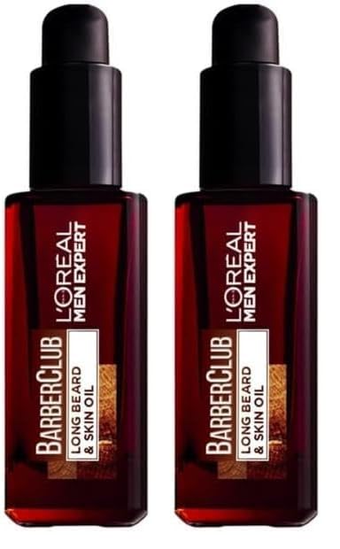 L'Oréal Paris Men Expert Skin Care Barber Club Beard Skin Oil, Cedarwood, 30 ml, Pack of 2