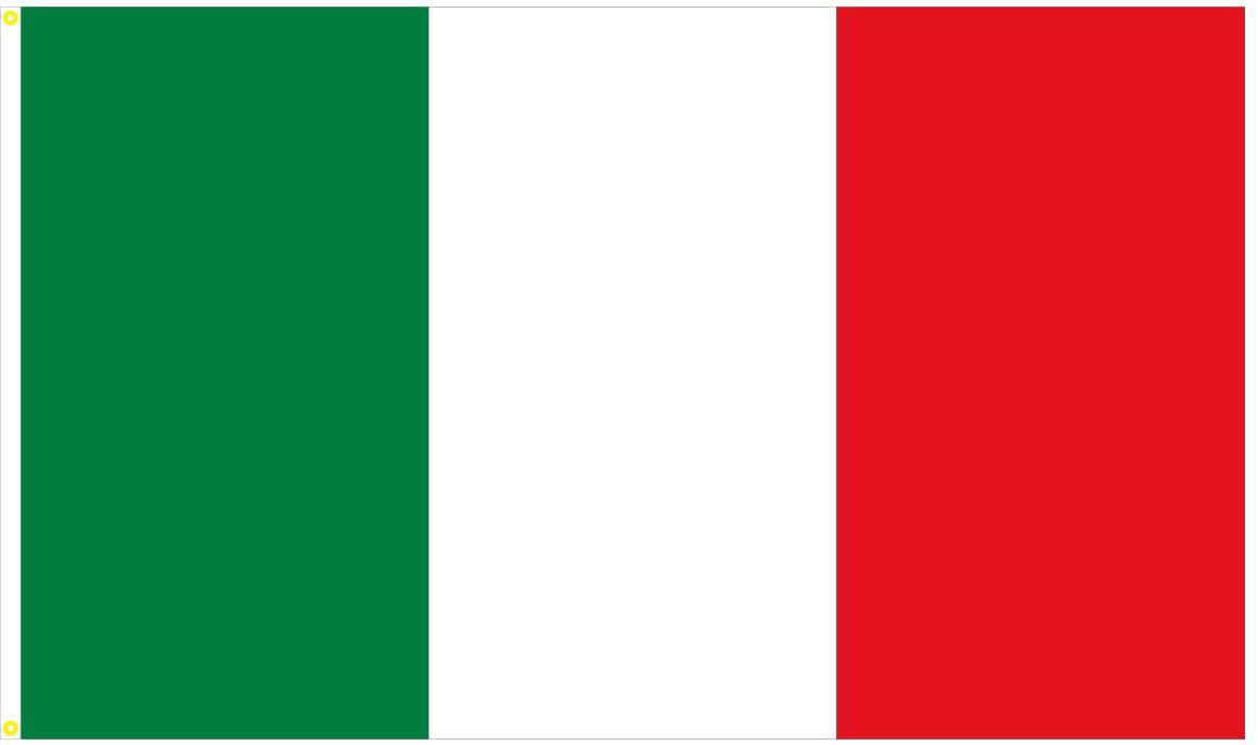 BGFint Italian Flag, Italy 150 x 90 cm with Eyelets, Fabric 100 g/m²