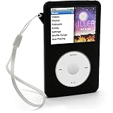 iGadgitz Black Silicone Skin Case Cover for Apple iPod Classic 80GB, 120GB & Latest 6th Generation 160gb launched Sept 09 + Screen Protector & Lanyard