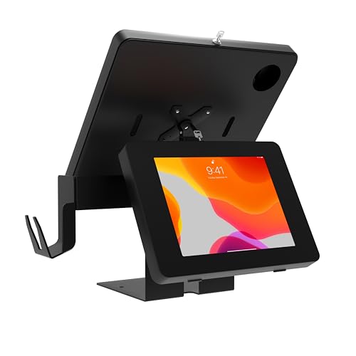 Tablet POS Station With Printer Stand, Magnetic Scanner Holder, Card Reader Hol…