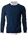 GIVON Mens Slim Fit Light Weight Crew-Neck Pullover Sweater