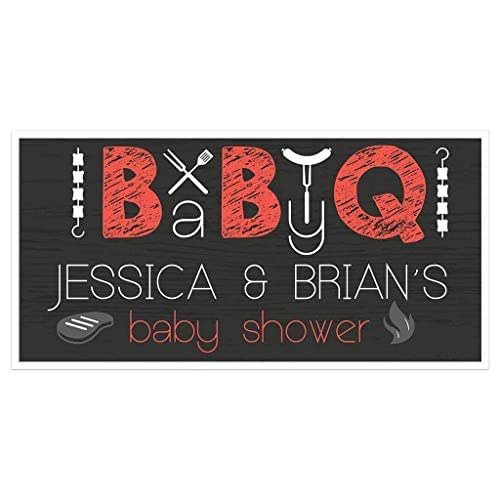 BabyQ Baby Shower Banner Personalized Party Backdrop