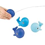 Fun Express - Lil Sailor Whale Squirt Toys for Birthday - Toys - Active Play - Water Toys - Birthday - 12 Pieces