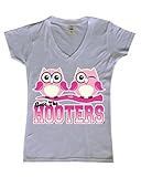 Shop4Ever® Save The HOOTERS Women's V-Neck Breast Cancer Awareness Shirts SLIM FIT