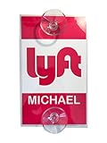 Custom Made with Your Name - Uber Lyft Decal Sign Rideshare Car Display Cards