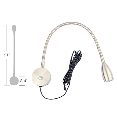 acegoo Bedside Reading Light, Minimalist LED Bed Reading Lamp Dimmable