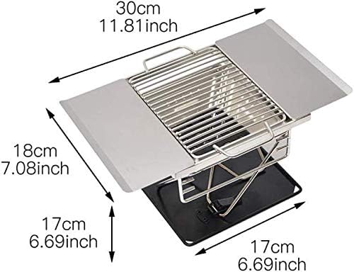 review CHOUCHOU Flower Stand Adjustable Portable Grill, Sturdy and Strong, Windproof and Easy to Clean