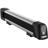 Thule SnowPack Ski/Snowboard Rack, Medium (4 Pr/2 Boards), Silver | SnowPack 6 Roof Ski &amp; Snowboard Carrier | Aerodynamic Aluminum, Adjustable Height, Locking Compatibility