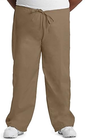 allheart Basics by Unisex Plus Size Drawstring Scrub Pant XXX-Large Khaki