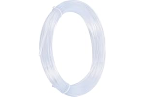 BENECREAT 10.9 Yard Plastic Boning Roll, 2mm PP Corset Strips Round White Webbing Boning for Lingerie Bra Sewing Accessories,