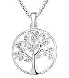 YL Women's Tree Necklace Sterling Silver Cubic