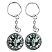 2 Pack Ball Compass Keychain Liquid Filled Compass for Excursion Backpacking Hiking Camping Outdoor Survival Travel Hunting Direction Random Color