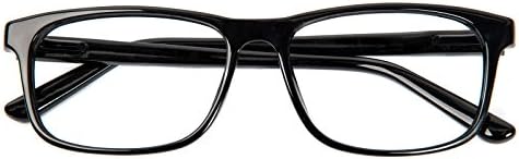 Glassesshop Retro Optical-Quality RX-Able Eyeglasses Rectangle Eyewear Frame-Black