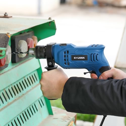 G LAXIA 550W Hammer Drill, Speed Variable 3000 RPM, 13mm Chuck, Electric Hammer and Drill 2-in-1,Package Contains 105 Accessories