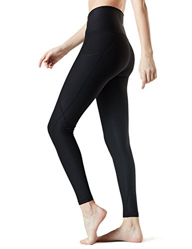 Tesla TM-FYP54-BLK_2X-Large Yoga Pants High-Waist Leggings w Side Pockets FYP54 - Thumbnail 4