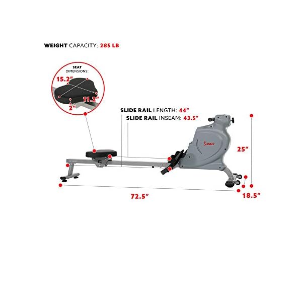 Sunny-Health-Fitness-Space-Efficient-Convenient-Magnetic-Rowing-Machine--SF-RW5987 Sunny Health & Fitness Space Efficient Multi-Function Magnetic Rowing Machine