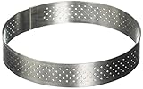 PERFORATED TART RING, Round, in Stainless Steel, 0.75-Inch high O 4-Inch