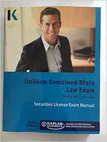 Kaplan Series 66 License Exam Manual 10th Edition and Class Notes