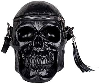 Hacos Funny Gothic Purse Punk Teapot Skull Shaped Handbag Crossbody Bag Fashion Shoulder Bags for Women