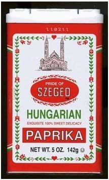 Hungarian Sweet Paprika, 5-Ounce Tins (Pack of 6)