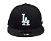 MLB Los Angeles Dodgers Black with White 59FIFTY Fitted Cap, 7 1/8
