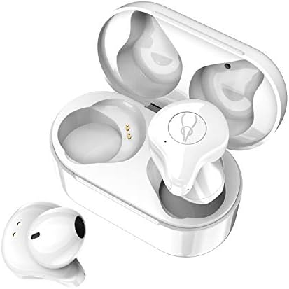 GIKERSY Deep Bass Bluetooth 5.0 Headphones True Wireless Earbuds,Sweat Proof Earphones Wireless in Ear Earbuds with Mini Charging Box, Built-in Microphone for iPhone, Huawei, Samsung