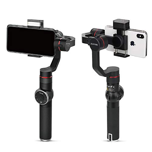 BONFOTO Gimbal Stabilizer Mobile 3 Axis Handheld Gimbals for Smartphone, w/Focus Pull & Zoom for iPhone XR/XS/X/8/7/6 P, Android Samsung S8 S7 Huawei P20 Pro Mate 10, with Time Lapse, Auto Tracking