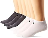 adidas Men's Superlite No Show Socks (6 Pack), White/Black/Onyx/Black, Large