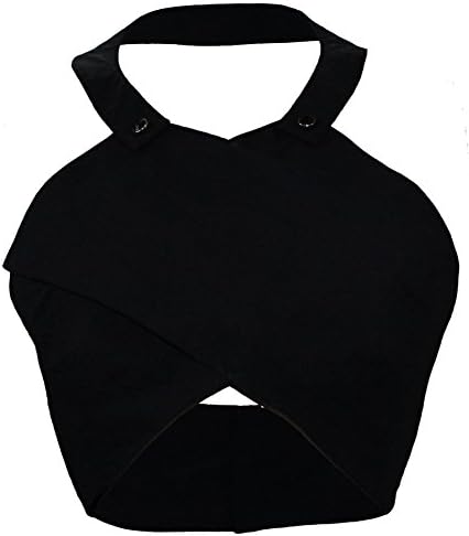 Attuendo Women's Black Halter Cross Over Bralet Crop Top (Large (US Size:8))