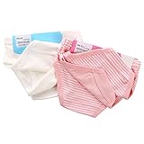 The Kite Girls Panties Underwear Cotton White Pink 6 Pack Size 6 7 8