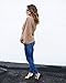 ABD Women's Off Shoulder Bat Wings Loose Pullover Sweater Knit Jumper Khaki,Medium