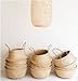 Natural Seagrass Belly Basket Panier Storage Plant Pot Collapsible Nursery Laundry Tote Bag with Handles (13