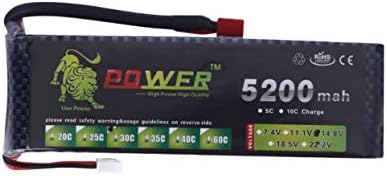 LoveOlvido A+ Lion 14.8V 4S 5200mah 30C Lipo Battery Power for RC Helicopter Plane Car