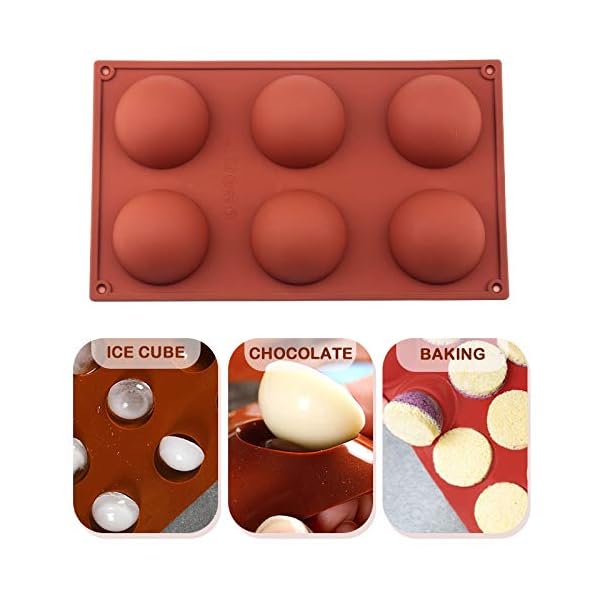 Chocolate-MouldsBakeware-Set-Silicone-Mold-for-Cake-Decoration-Jelly-Pudding-Candy-Chocolate-Half-Ball-Sphere-Silicone-Mold-6-Holes-Semicircle-15-Holes-Semicircle-24-Holes-Semicircle Chocolate Moulds,Bakeware Set Silicone Mold for Cake Decoration Jelly Pudding Candy Chocolate, Half Ball Sphere Silicone…
