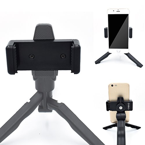 Universal Cell Phone iPhone Tripod Mount Adapter, OIMIO Phone Holder Clip Connector Head Used for Monopod Selfie Stick Dslr Travel Mini Flexible Tripod and More(2 pack)