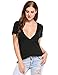 Zeagoo Women's Short Sleeve Deep V Neck T-shirt